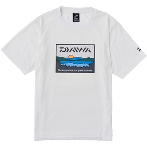 ダイワ フィッシングウェア DE-6324 フィッシングネットTシャツ レイクサイド  L  ホワイト