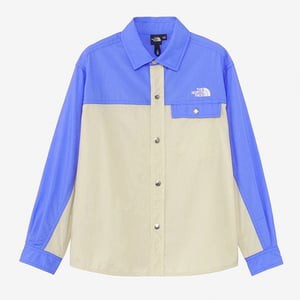 ザ・ノース・フェイス トップス 【24春夏】Kid’s L/S NUPTSE SHIRT(ロングスリーブ ヌプシ シャツ)キッズ  130cm  ソーラーブルー(SV)