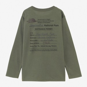 ザ・ノース・フェイス トップス 【24春夏】K L/S FIREFLY TEE(ロングスリーブ ファイヤーフライ ティー)キッズ  120cm  ニュートープ(NT)