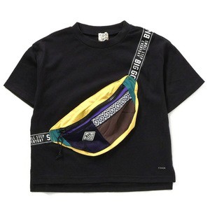 F.O.KIDS トップス 【24春夏】Kid’s ボディバッグ ドッキング Tシャツ キッズ  120cm  ブラック