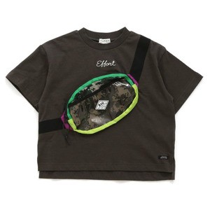 F.O.KIDS トップス 【24春夏】Kid’s ボディバッグ ドッキング Tシャツ キッズ  140cm  チャコール