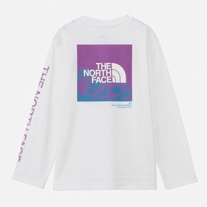 ザ・ノース・フェイス トップス 【24春夏】K L/S SLEEVE GRAPHIC TEE(スリーブ グラフィック ティー)キッズ  150cm  ホワイト2(WW)