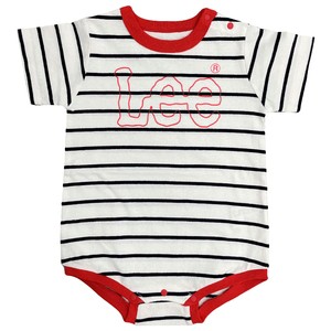 Lee ベビーロンパース 【24春夏】Kid’s PRINT S/S ROMPERS BORDER キッズ  70cm  NAVY BORDER