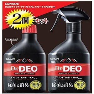 カーメイト 車用消臭剤・芳香剤 Dr.DEO ドクターデオ プレミアム スプレータイプ 2本セット D226W   ブラック