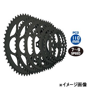 タイオガ 自転車用品 チェーンリング(5アーム用) PDC110mm サイクル/自転車  50T  ブラック