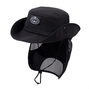 POLeR 帽子 【24春夏】2WAY SUNGUARD LONG BRIM HAT  ONE SIZE  BLACK