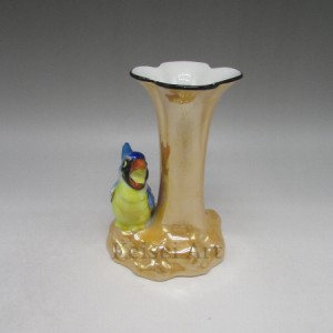 オールドノリタケ / 鳥フィギュア付止木型花瓶 / 1921年頃 - 1941年頃　通称：M-JAPAN印 / u3821 / 【送料無料】