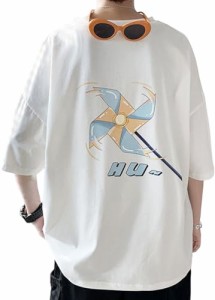 [エアバイ] メンズ バックデザイン Tシャツ 大きい サイズ 春 夏 秋 ワンポイント ロゴ トップス ゆったり カットソー