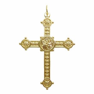 教皇 十字架 法王 クロス ペンダント L ゴールド イタリア製 ロザリオ アクセサリー パーツ