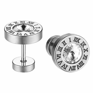 [ＪＥＷＥＬＲＹＷＥ] ローマ ピアス イヤリング 軟骨ピアス 12mm 両耳ピアス 人気 片耳用 スタッドピアス キャッチ ピアス 男性用 女性