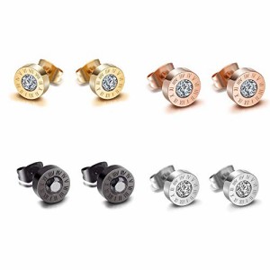 [ＪＥＷＥＬＲＹＷＥ] ローマ ピアス イヤリング 軟骨ピアス 10mm 両耳ピアス 人気 片耳用 スタッドピアス キャッチ ピアス 男性用 女性