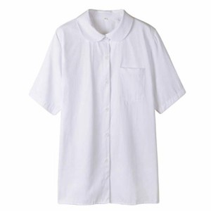 Phoenix's Shop スクール ブラウス シャツ シンプル かわいい丸襟 ワイシャツ 半袖 女の子 レディース 学生 夏 女子制服