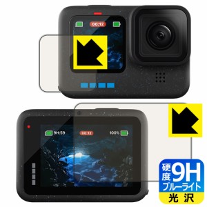 9H高硬度【ブルーライトカット】保護フィルム GoPro HERO12 Black/HERO11 Black/HERO10 Black/HERO9 Black (メイン用/サブ用)【PDA工房】