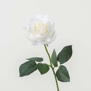 フェイクフラワー リアル バラ 5本 造花 薔薇 ホワイト インテリア 北欧風 飾り アーティフィシャルフラワー スタイリッシュ 花束 本物そ