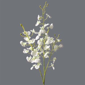 造花 インテリア 北欧風 飾り 花束 オンシジウム 10本 ホワイト フェイクフラワー リアル アーティフィシャルフラワー スタイリッシュ 本