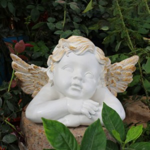 天使の置物 妖精 置物 人形 縁起物 大きい エンジェル ガーデンエンジェル 彫刻 F 置物ガーデンオブジェ かわいい 天使置物 樹脂製 タイ