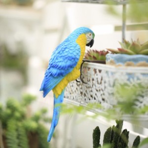 がーてにんぐ置き物 鳥 置物 えんぎものの置物 園芸装飾 写真道具 庭の装飾 ガーデニング置物 インコ 小鳥 リアル アンティーク アニマル