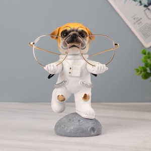 インテリア雑貨 かわいい 犬 オブジェ モダン風 メガネ置き 眼鏡ホルダー メガネホルダー オシャレな置き物 おもしろ雑貨 アンティーク 