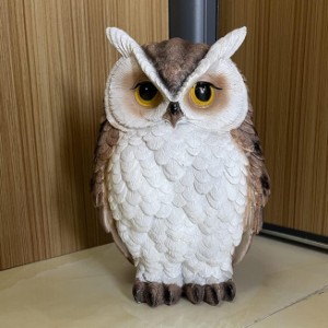 ふくろう フクロウ 置物 かわいい アニマル オウル オーナメント 動物 北欧 縁起物 おしゃれ F オーナメント インテリア 庭 玄関先 オブ