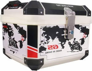 汎用 リアボックス バイク用 リアボックス 45L トップケース 防水 四角 リアボックス 大容量 トップケース ヘルメット 収納 通勤/出前/キ