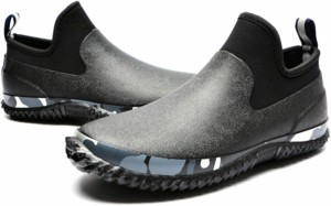 レインブーツ レインシューズ レディース メンズ 雨靴 園芸 ショート ブーツ 防水 シンプル サイドゴア ローヒール ブラック かわいい ラ