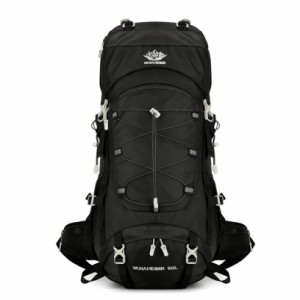 登山バッグパック 60L 反射機能 ウエスト保護 チェストベルト アウトドアバッグリュック 大型 ポケット多い ハイキングバッグ メンズ レ