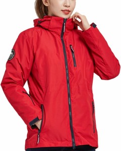 マウンテンパーカー レディース アウトドアコート 防風 ジャケット 登山服 保温 登山ジャケット 撥水性 ウインドブレーカー フード付 取