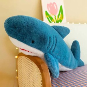 ぬいぐるみ 鮫 50cm サメ 抱き枕 クッション 大きい かわいい 昼寝枕 安眠 誕生日プレゼント 抱き枕 ぬいぐるみ 洗える キャラクター 抱