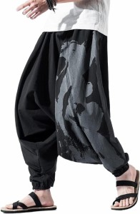  アラジンパンツ サルエルパンツ ワイドパンツ ガウチョパンツ メンズ 夏服 大きい オーバーサイズ リネン ズボン スウェットパンツ ユニ