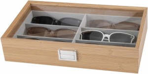 眼鏡収納ボックス サングラス収納ケース 木製 コレクションケース ディスプレイケース 6本用 メガネ収納 アクセサリーケース ジュエリー