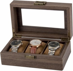 腕時計収納ケース 木製 3本用 腕時計ケース コレクションケース ウォッチボックス 収納ボックス 時計保管 ディスプレイケース 高級 ギフ