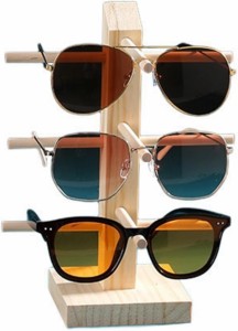 眼鏡スタンド サングラススタンド 木製 ディスプレイ 眼鏡置き 掛け メガネ 収納スタンド 天然素材 無垢材 ベージュお店用 ディスプレイ