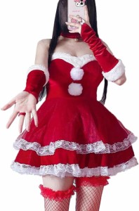 レディース ワンピース クリスマスワンピース サンタクロース衣装 クリスマスコスプレ サンタコスプレ コスチューム パーティー衣装 仮装