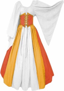 ハロウィン 仮装 レディース 中世 ドレス 貴族 コスプレ 中世 ワンピース 中世ヨーロッパ 衣装 お姫様 宮廷 宴会 パーティードレス コス