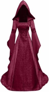 ハロウィン 仮装 レディース 中世 コスプレ衣装 魔女 貴族 ドレス 中世ヨーロッパ ステージ衣装 ワンピース 豪華な女王 ロングドレス 宮