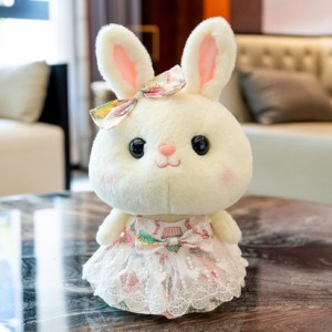 可愛いウサギぬいぐるみ ウサギ縫い包み ぬいぐるみ おもちゃ ウサギの人形 女の子 彼女 プレゼント 縁起物 萌え萌え 服を着たうさぎちゃ