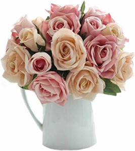 造花 バラ ミニローズブーケ（9本セット） 薔薇 花束 インテリア造花 アートフラワー 造花 プレゼント 枯れない シルク製 母の日プレゼン