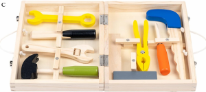 大工さん工具セット 木製 おままごと 木のおもちゃ 木槌付き おもちゃ 玩具 ごっこ遊び 木製ツールボックス 多機能 積み木 組み立て 知育