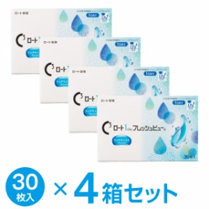 ★送料無料★ ロート1dayフレッシュビューリッチモイスト30枚 4箱セット◆クリアレンズ DIA 14.2mm◆