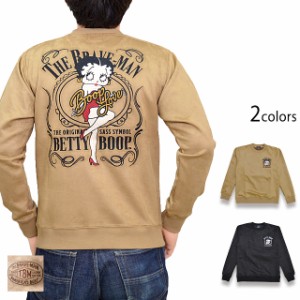 BR×BETTYコラボ 起毛フェイクスウェードロングTシャツ The BRAVE-MAN BBB-2232 ブレイブマン ベティーちゃん 長袖