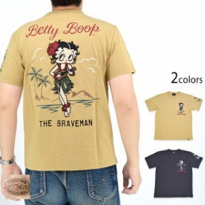 BR×BETTYコラボ 天竺半袖Tシャツ The BRAVE-MAN BBB-2415 ブレイブマン ベティーちゃん 刺繍