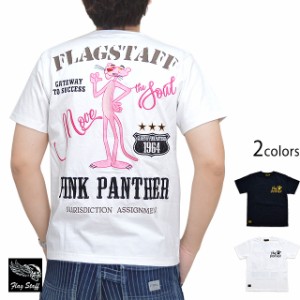 ピンクパンサーコラボ半袖Tシャツ Flagstaff 412001 フラッグスタッフ 刺繍 バイカー バイクの通販はau PAY マーケット