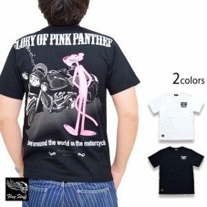 ピンクパンサー×フラッグスタッフ半袖Tシャツ Flagstaff 422071 フラッグスタッフ 刺繍 バイカー
