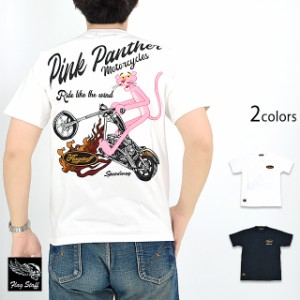 ピンクパンサー×フラッグスタッフ 半袖Tシャツ Flagstaff 432041 刺繍 バイカー 豹 ユニセックス