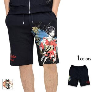 抜刀娘 威風堂々ショーツ 抜刀娘 292369 和柄 和風 ハーフパンツ 短パン スエット 夏 メンズ
