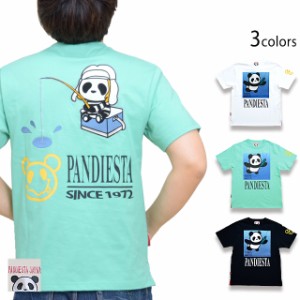 Fishingパンダ半袖Tシャツ PANDIESTA JAPAN 582851 パンディエスタジャパン 釣り フィッシング 刺繍