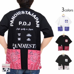 バンダナ切替BIGTシャツ PANDIESTA JAPAN 582952 パンディエスタジャパン パンダ ビッグシルエット ゆったりめ