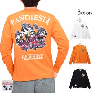 FIRE FIGHTERロングTシャツ PANDIESTA JAPAN 592858 パンディエスタジャパン パンダ 消防士 長袖 刺繍