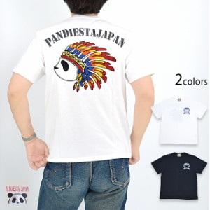 PANDIAN半袖Tシャツ PANDIESTA JAPAN 523703 パンディエスタジャパン パンダ インディアン ネイティブ 刺繍