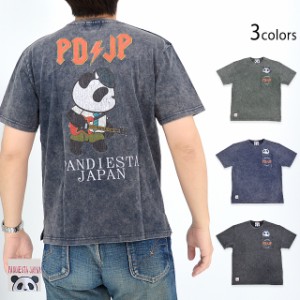 PDJPギタリスト パウダー加工半袖Tシャツ PANDIESTA JAPAN 554358 パンディエスタジャパン パンダ 音楽